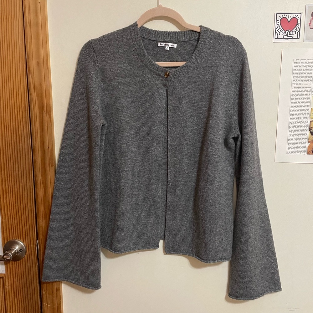 reformation liza cashmere cardigan